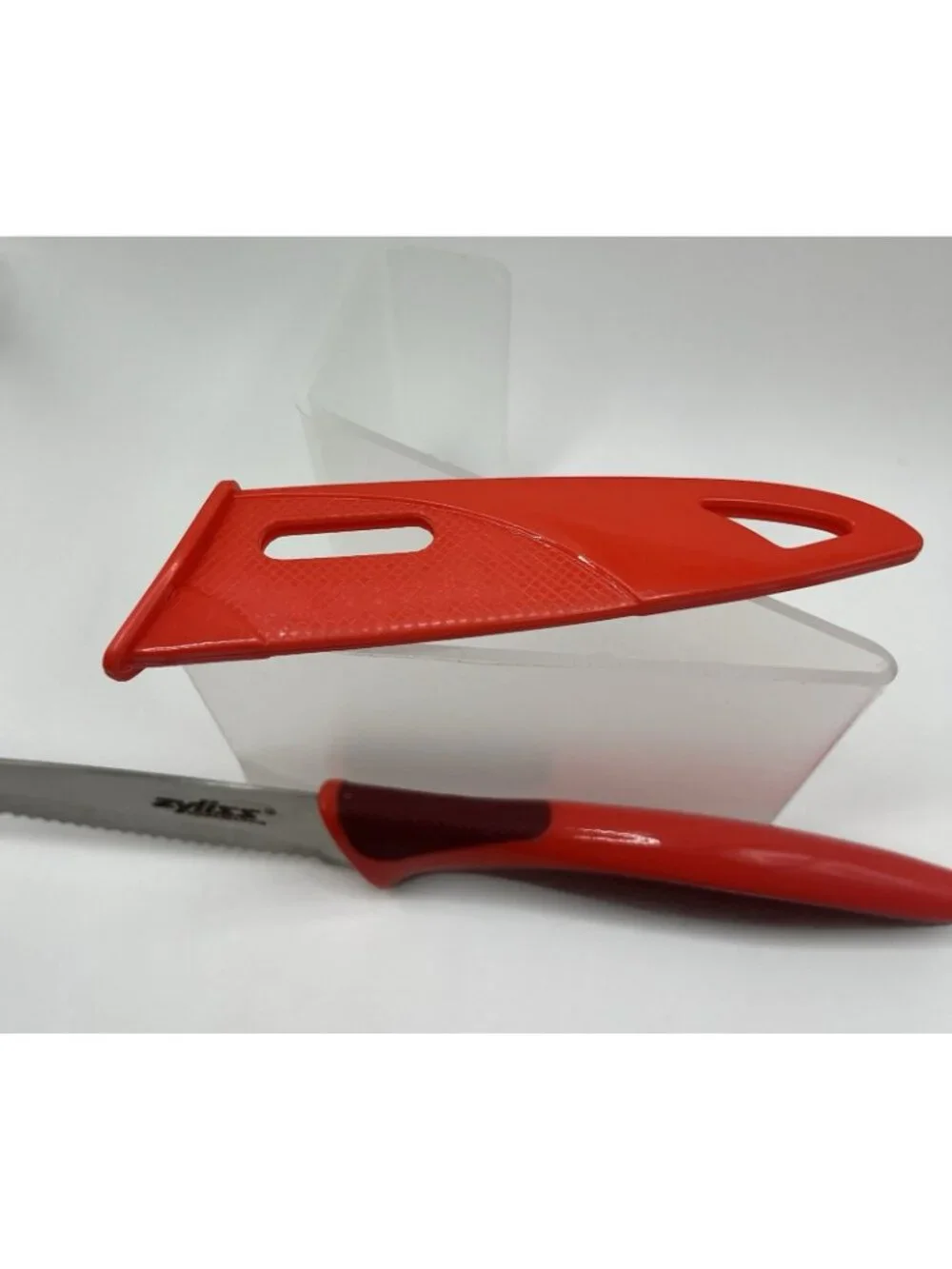 ZYLISS Serrated Paring Knife 4 Inch 10 cm Stainless Steel Blade Red With Sheath